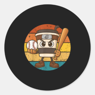 Cappuccino Ino Baseball Schattige Italiaans Brainr Ronde Sticker