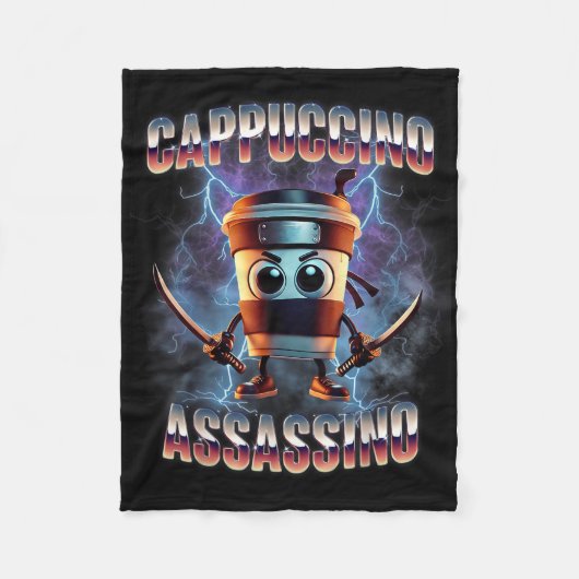 Cappuccino Ino Brainrot Italiaanse meme Fleece Deken (Voorkant)