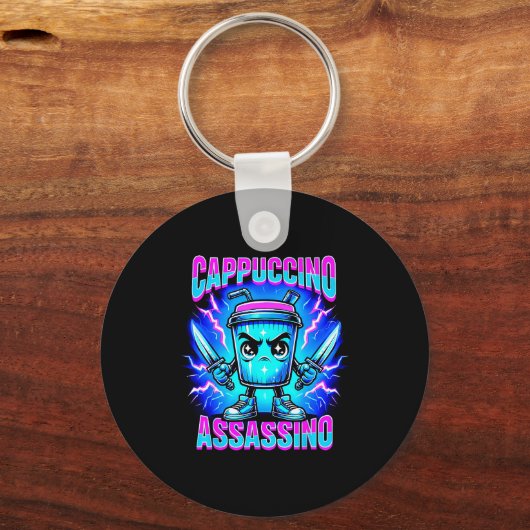 Cappuccino Ino Brainrot Italian Meme  Sleutelhanger (Voorkant)