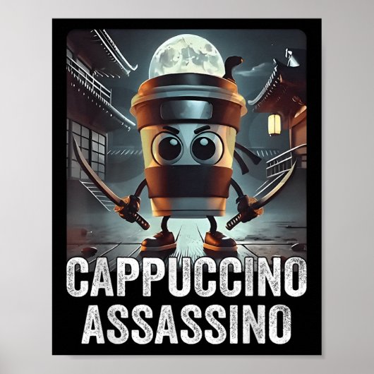 Cappuccino Ino, Italiaanse brainrot meme, espresso Poster (Voorkant)