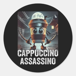 Cappuccino Ino, Italiaanse brainrot meme, espresso Ronde Sticker