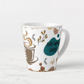 cappuccino koffie latte mok (Rechterhoek)
