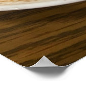 Cappuccino koffie met kaneel topping poster (Hoek)