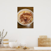 Cappuccino koffie met kaneel topping poster (Keuken)