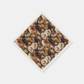 Cappuccino koffie olie verf patroon servet (Hoek)