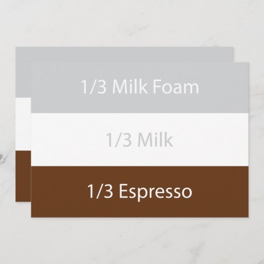 Cappuccino-koffie ontvangen | Tekstontwerp (Voorkant / Achterkant)