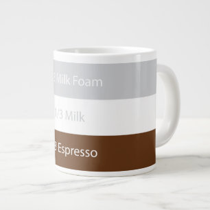 Cappuccino-koffie ontvangen   Tekstontwerp Grote Koffiekop