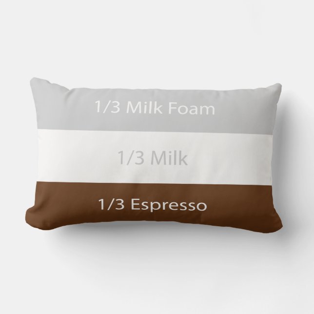Cappuccino-koffie ontvangen | Tekstontwerp Kussen (Voorkant)