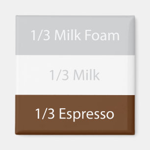 Cappuccino-koffie ontvangen Tekstontwerp Magneet