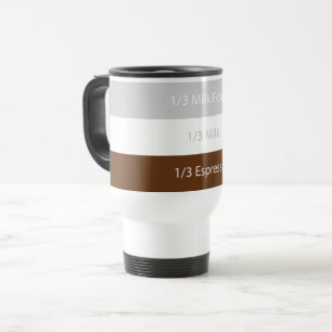 Cappuccino-koffie ontvangen   Tekstontwerp Reisbeker