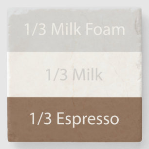 Cappuccino-koffie ontvangen Tekstontwerp Stenen Onderzetter