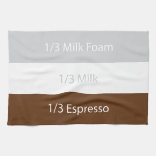 Cappuccino-koffie ontvangen Tekstontwerp Theedoek