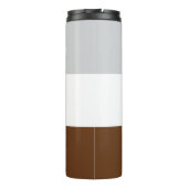 Cappuccino-koffie ontvangen | Tekstontwerp Thermosbeker (Achterkant)
