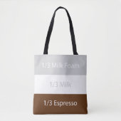 Cappuccino-koffie ontvangen | Tekstontwerp Tote Bag (Voorkant)