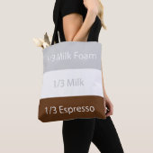 Cappuccino-koffie ontvangen | Tekstontwerp Tote Bag (Dichtbij)