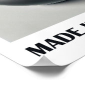 Cappuccino koffie print, Italiaanse latte kunst mu Poster (Hoek)