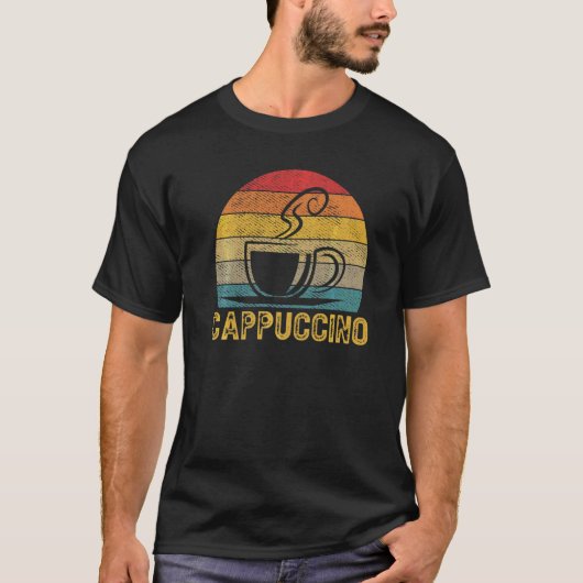 Cappuccino koffiedrinker t-shirt (Voorkant)