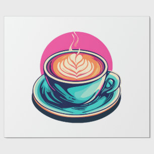 Cappuccino koffiekop cadeaupapier