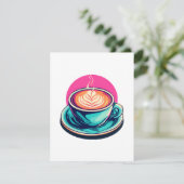 Cappuccino koffiekop informatiekaartje (Staand voorkant)