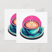 Cappuccino koffiekop kaart (Voorkant / Achterkant)