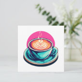 Cappuccino koffiekop kaart (Staand voorkant)