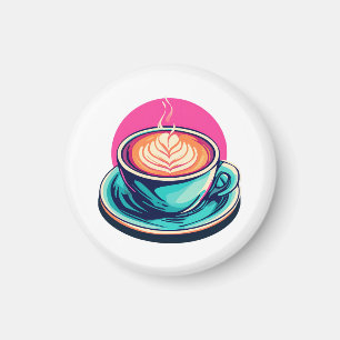 Cappuccino koffiekop magneet