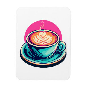 Cappuccino koffiekop magneet