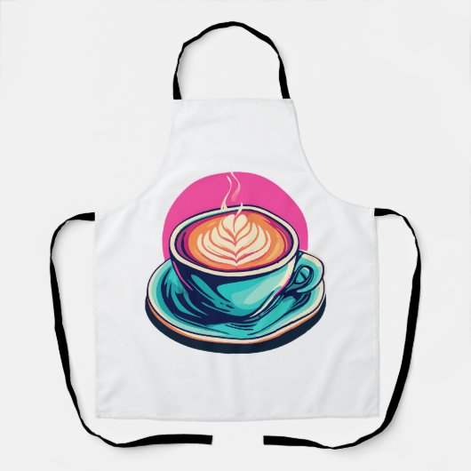 Cappuccino koffiekop schort (Voorkant)