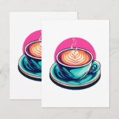 Cappuccino koffiekopje informatiekaartje (Voorkant / Achterkant)