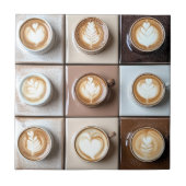 Cappuccino Koffiekoppen Tegeltje (Voorkant)