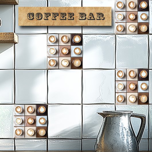 Cappuccino Koffiekoppen Tegeltje