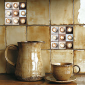 Cappuccino Koffiekoppen Tegeltje