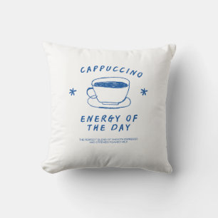Cappuccino Koffiekussen Grappig Koffie Liefhebbe Kussen