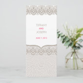 Cappuccino Lace Wedding Invitation Kaart (Staand voorkant)