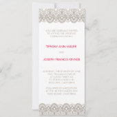 Cappuccino Lace Wedding Invitation Kaart (Achterkant)