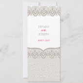 Cappuccino Lace Wedding Invitation Kaart (Voorkant)