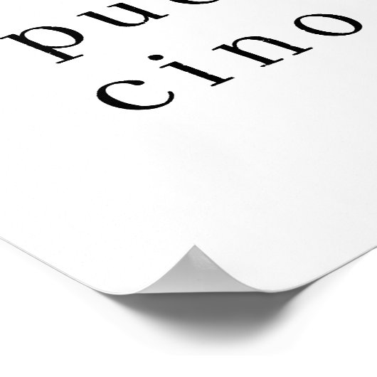 Cappuccino - minimalistic typography poster (Hoek)