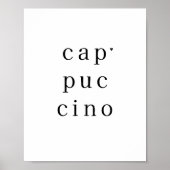 Cappuccino - minimalistic typography poster (Voorkant)
