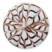Cappuccino Pattern Ceramic Knob Keramische Knop (Voorkant)