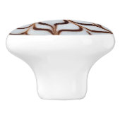 Cappuccino Pattern Ceramic Knob Keramische Knop (Zijkant)