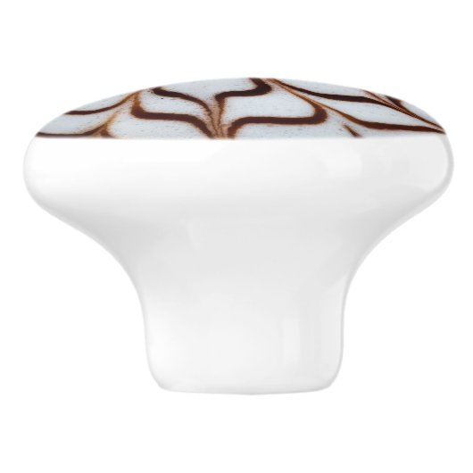 Cappuccino Pattern Ceramic Knob Keramische Knop (Zijkant)