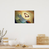 Cappuccino Poster Afdruk (Keuken)