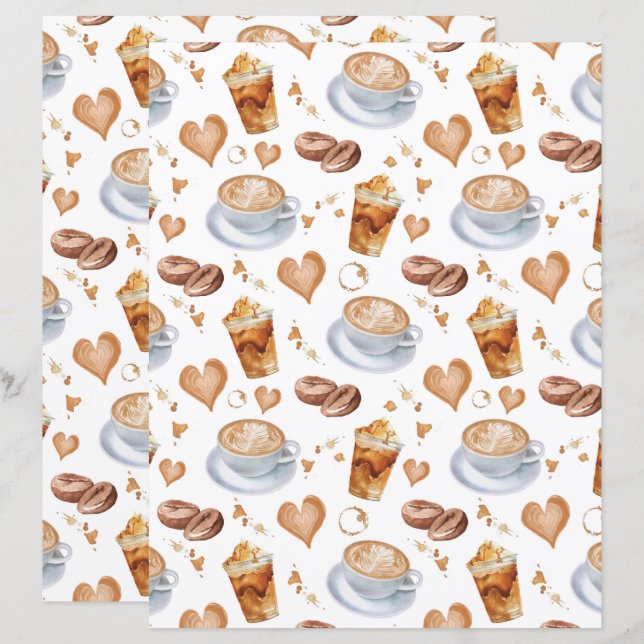 Cappuccino Schrijfboek Papier (Voorkant / Achterkant)