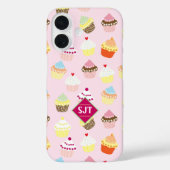 Cappuccino taartjes bakkerij thema ontwerp. Case-Mate iPhone case (Achterkant)
