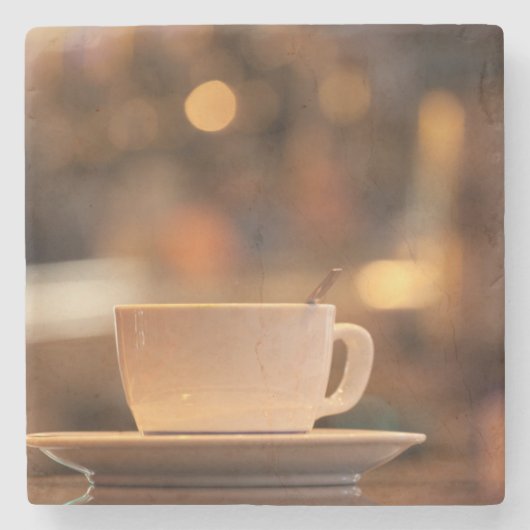 Cappuccino, Venetië, Italië Stenen Onderzetter (Voorkant)