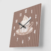 Cappuccino Vierkante Klok (Hoek)