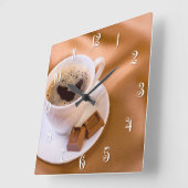 Cappuccino Vierkante Klok (Hoek)