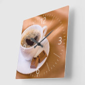 Cappuccino Vierkante Klok (Hoek)