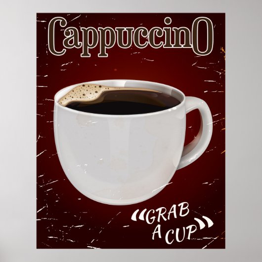 cappuccino vintage Poster (Voorkant)
