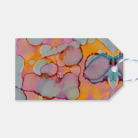Cappuccino Wolken Cadeaulabel (Voorkant (Horizontaal))